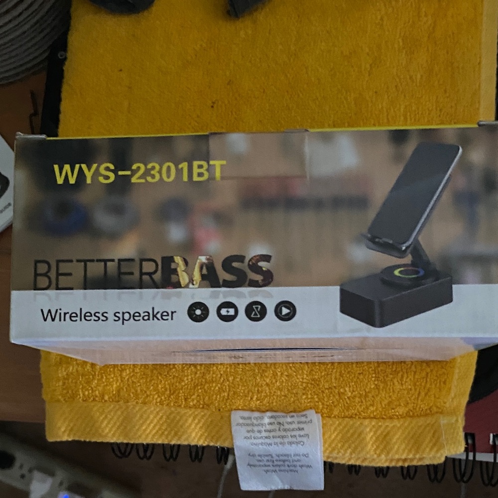 Bundle of 2 WYS-2301BT Wireless Speakers with Better Bass also  Phone stand